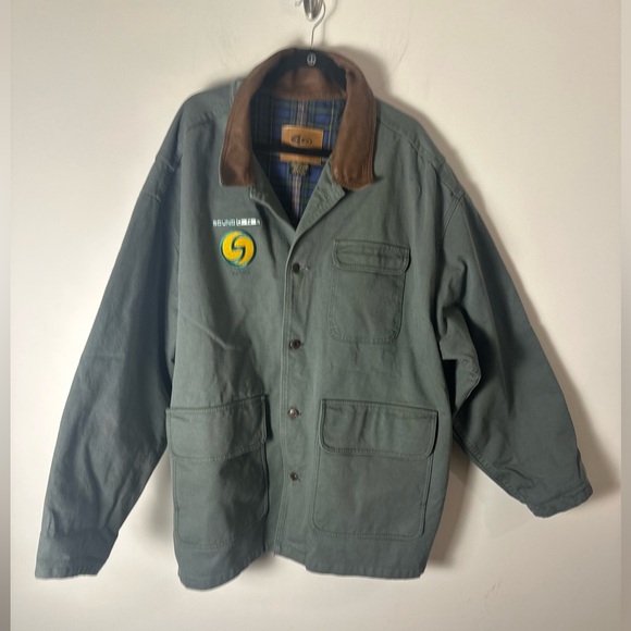 INTERNATIONAL DENIM Camo Green SOUND ONE NYC Film Studio Cotton Jacket Men’s XXL - Picture 2 of 13